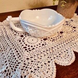 Vintage milk glass creamer